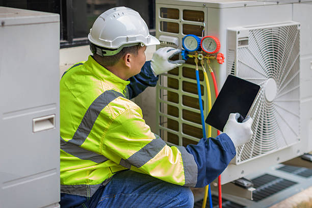 Professional Hvac Installation technician working in Marion, MS
